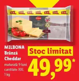 Lidl Milbona Brânză Cheddar Ofertă