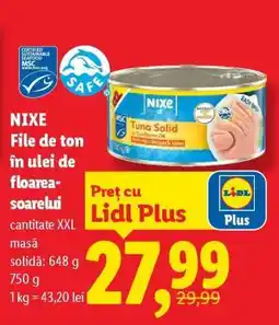 Lidl Nixe File de ton în ulei de floarea-soarelui Ofertă