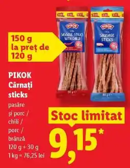 Lidl Pikok Cârnați Sticks Ofertă