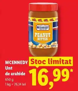 Lidl MCENNEDY Unt de arahide Ofertă