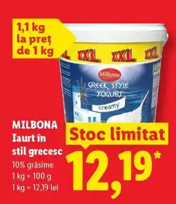 Lidl Milbona Iaurt în stil grecesc Ofertă