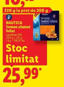 Lidl Nautica Somon afumat, feliat Ofertă