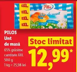 Lidl Pilos Unt de masă Ofertă