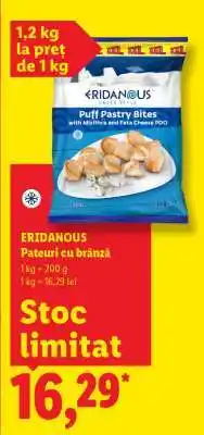 Lidl ERIDANOUS Pateuri cu brânză Ofertă