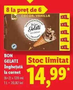Lidl BON GELATI Înghețată la cornet Ofertă