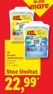 Lidl W5 Șervețele umede universale Ofertă