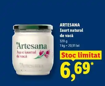 Lidl ARTESANA Iaurt natural de vacă Ofertă