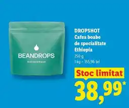 Lidl DROPSHOT Cafea boabe de specialitate Ethiopia Ofertă