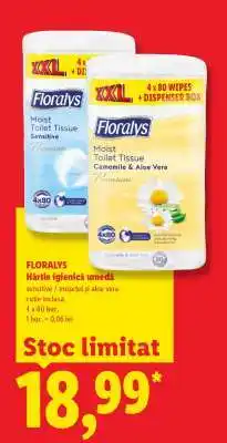 Lidl FLORALYS Hârtie igienică umedă Ofertă