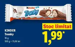 Lidl KINDER Tronky Ofertă