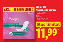 Lidl SIEMPRE Absorbante zilnice Ofertă