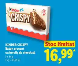 Lidl Kinder Crispy Ofertă