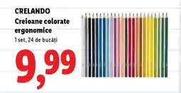 Lidl CRELANDO Creioane colorate ergonomice Ofertă