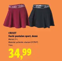 Lidl CRIVIT Fustă-pantalon sport, damă Ofertă