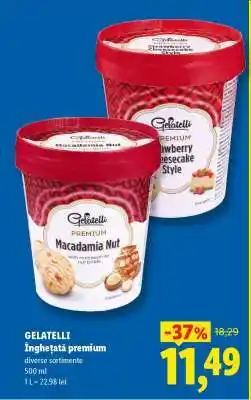 Lidl Gelatelli Înghețată Premium Ofertă