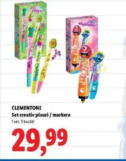 Lidl CLEMENTONI Set creativ pixuri / markere Ofertă