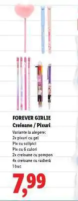 Lidl FOREVER GIRLIE Creioane / Pixuri Ofertă