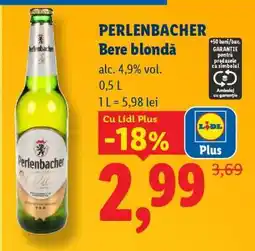 Lidl Perlenbacher Bere blondă Ofertă