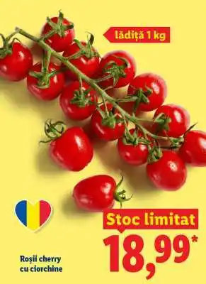 Lidl Roșii cherry cu ciorchine Ofertă