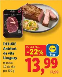 Lidl DELUXE Antricot de vită Uruguay Ofertă