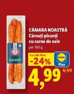Lidl Cămara Noastră Cârnați picanți cu carne de oaie Ofertă