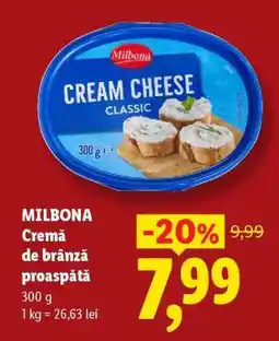 Lidl Milbona Cremă de brânză proaspătă Ofertă