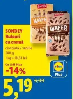 Lidl Sondey Rulouri cu cremă Ofertă