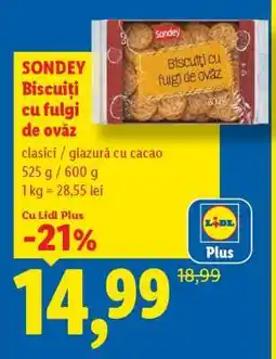 Lidl SONDEY Biscuiți cu fulgi de ovăz Ofertă