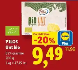Lidl PILOS Unt bio Ofertă