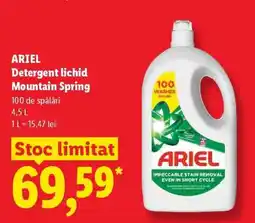 Lidl ARIEL Detergent lichid Mountain Spring Ofertă
