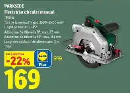 Lidl PARKSIDE Fierăstrău circular manual Ofertă