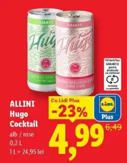 Lidl ALLINI Hugo Cocktail Ofertă
