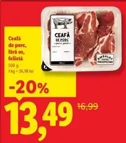 Lidl Ceafă de porc fără os, feliată Ofertă