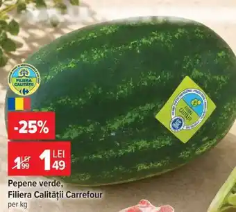 Carrefour Pepene verde, Filiera Calității Carrefour Ofertă