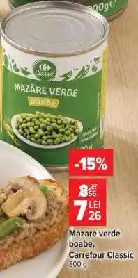 Carrefour Mazăre verde boabe, Carrefour Classic Ofertă
