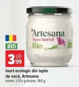 Carrefour Iaurt ecologic din lapte de vacă, Artesana Ofertă