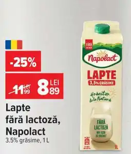 Carrefour Lapte fără lactoză, Napolact Ofertă
