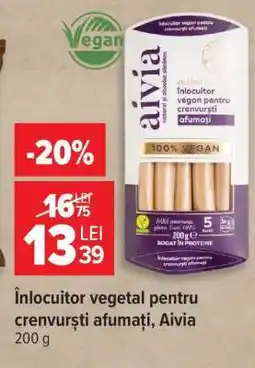 Carrefour Înlocuitor vegetal pentru crenvurști afumați, Aivia Ofertă