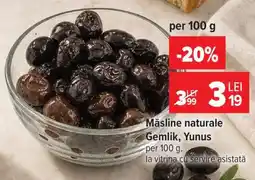 Carrefour Măsline naturale Gemlik Yunus Ofertă