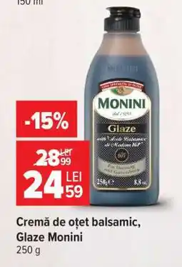 Carrefour Cremă de oțet balsamic, Glaze Monini Ofertă
