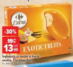 Carrefour Înghețată cu vanilie și fructe exotice, Carrefour Extra Ofertă