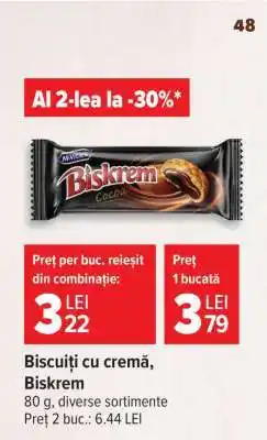 Carrefour Biscuiți cu cremă, Biskrem Ofertă