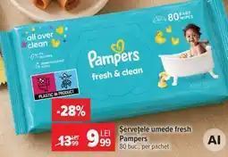 Carrefour Șervețele umede fresh, Pampers Ofertă