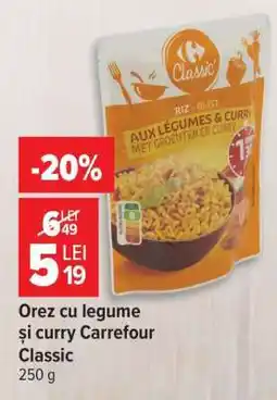 Carrefour Orez cu legume și curry Carrefour Classic Ofertă