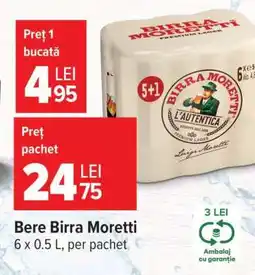 Carrefour Bere Birra Moretti Ofertă