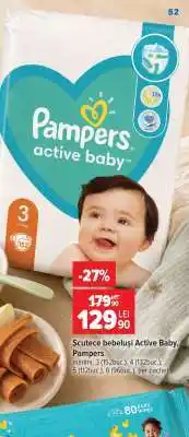 Carrefour Scutece bebeluși Active Baby, Pampers Ofertă