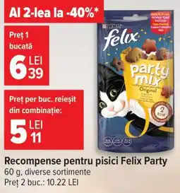 Carrefour Recompense pentru pisici Felix Party Ofertă