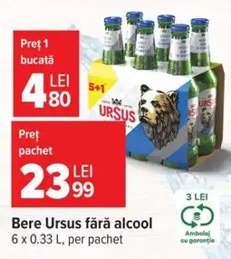 Carrefour Bere Ursus fără alcool Ofertă
