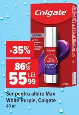 Carrefour Ser pentru albire Max White Purple Colgate Ofertă