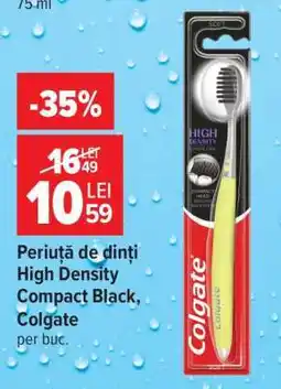 Carrefour Periuță de dinți High Density Compact Black, Colgate Ofertă